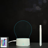 Light projector with remote control on a dark background