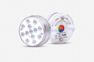 LED light bulb with visible components on a white background