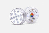 LED light bulb with visible components on a white background